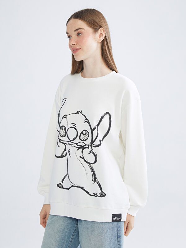 Moudda LC Waikiki - Sweatshirt en jersey sous licence Femme Buxe blanc - Tunisie 1