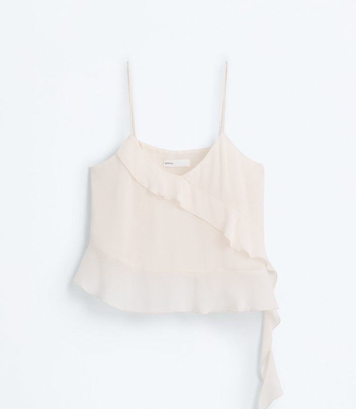 Moudda Lefties - Top Bretelles - Ruffles Chiffon Bohémien Romantique - Tunisie 1