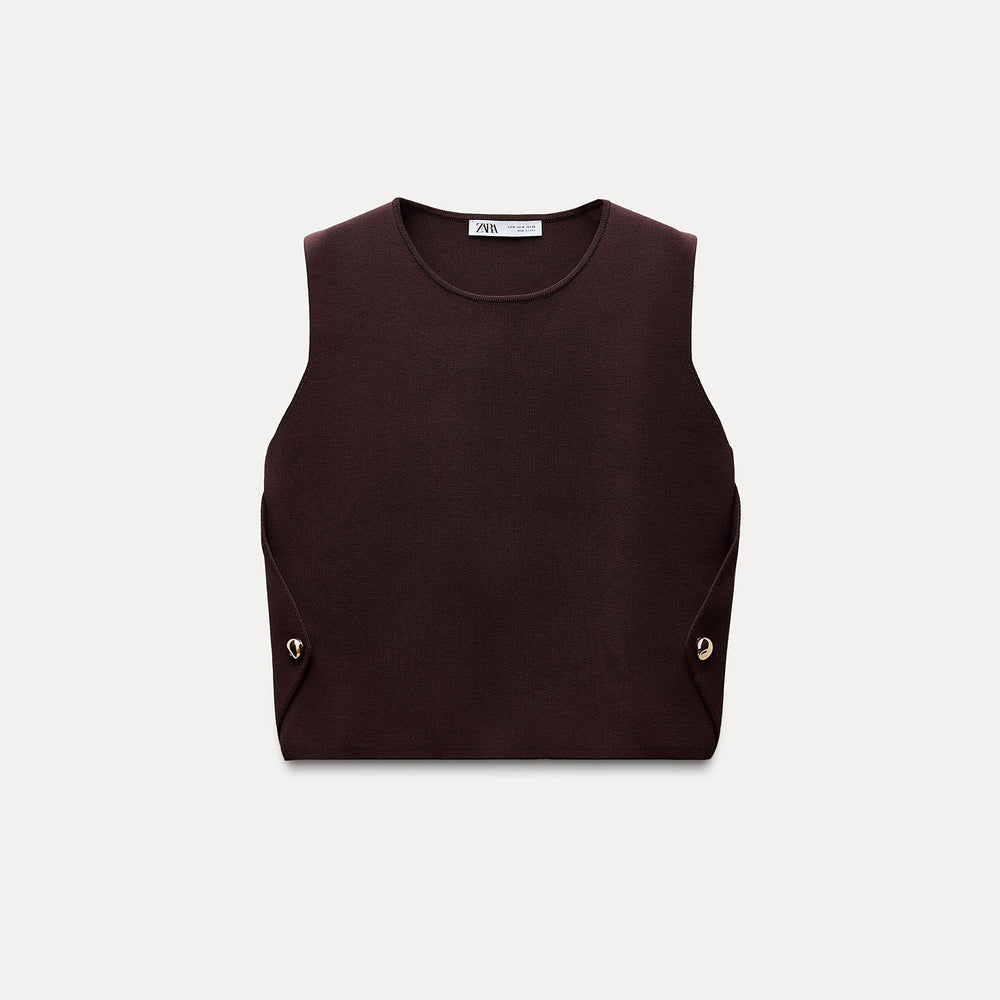Moudda ZARA - Gilet boutons latéraux dorés – ensemble - Tunisie 2