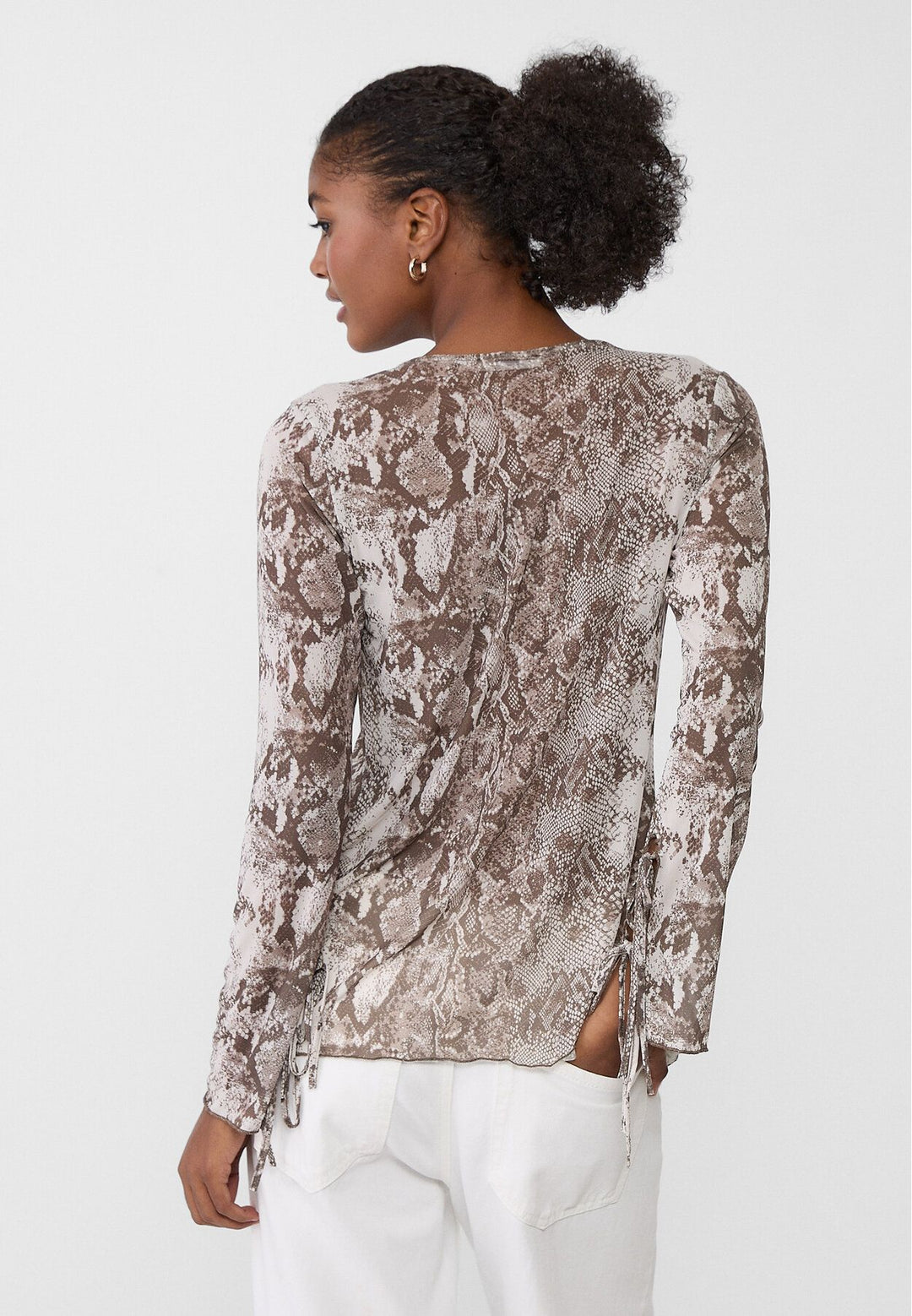 Moudda STRADIVARIUS - Petite Veste Animal Print en Tulle - Tunisie 5