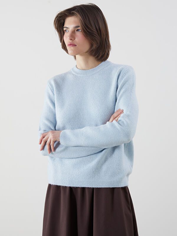 Moudda LC Waikiki - Pull tricot moyen Femme Bleu clair - Tunisie 1