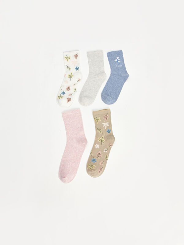 Moudda LC Waikiki - Chaussettes courtes Femme Ecru - Tunisie 1