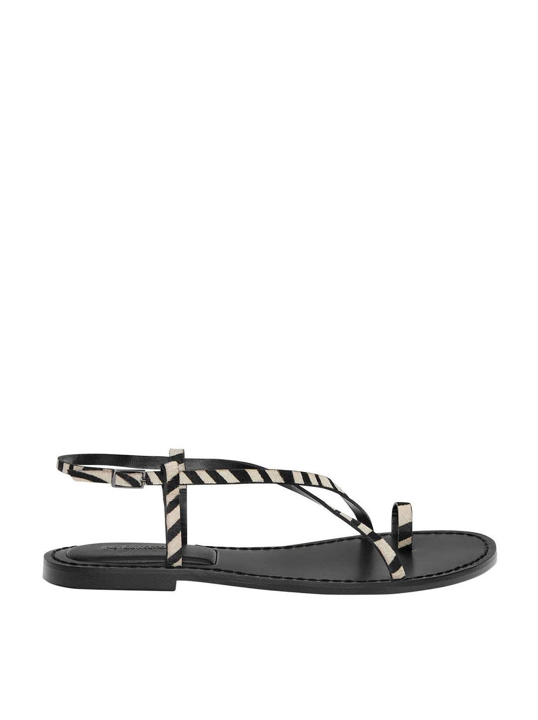 Moudda PULL & BEAR - Sandales Plates Cuir Toe Imprimé Animal Taille 35-36 - Tunisie 7