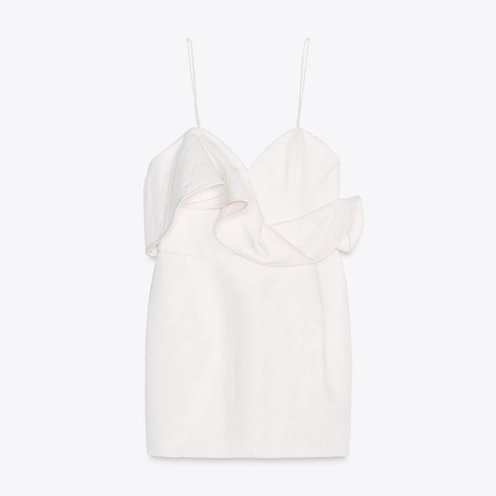 Moudda ZARA - Robe Mini Fantaisie - Volant (Collection Spéciale Blancs) - Tunisie 1