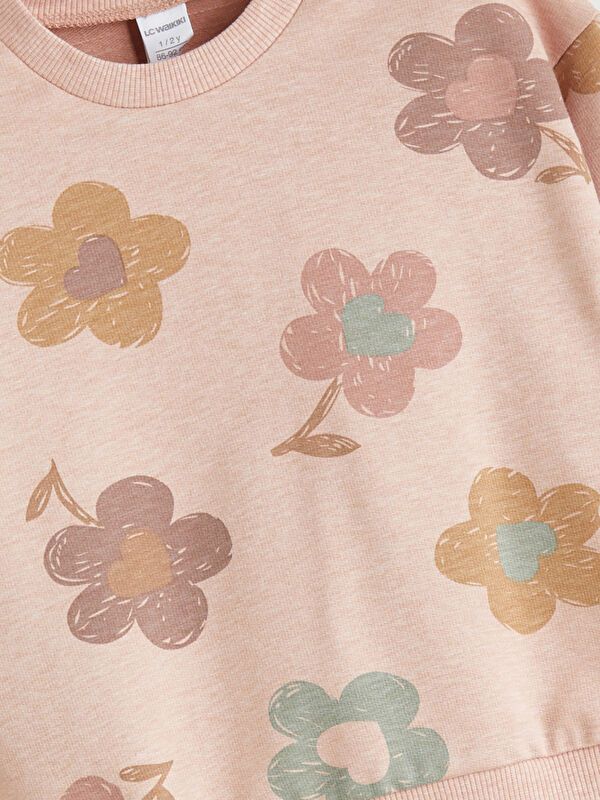 Moudda LC Waikiki - Sweatshirt en jersey Fille Crème imprimée - Tunisie 2