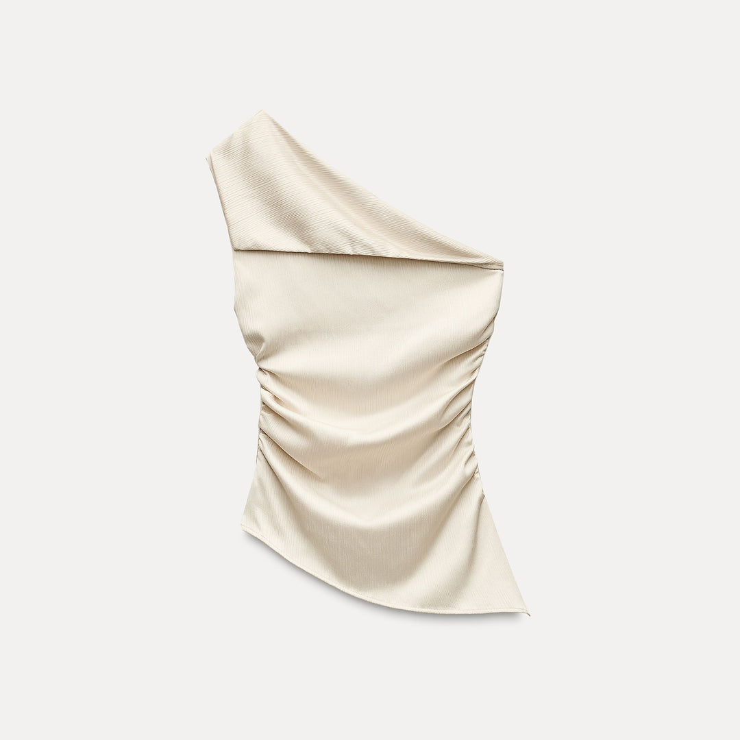 Moudda ZARA - Top bouffant satin froncé latéral - Tunisie 2