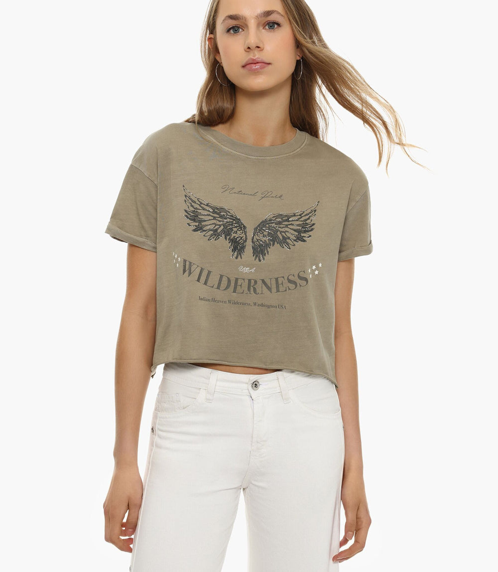 Moudda Lefties - T-Shirt Jersey - Acid Wash Imprimé Fille D4 - Tunisie 2