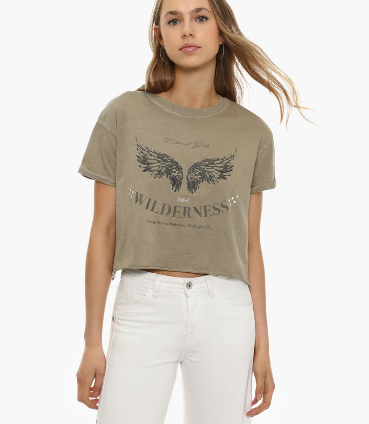 Moudda Lefties - T-Shirt Jersey - Acid Wash Imprimé Fille D4 - Tunisie 2