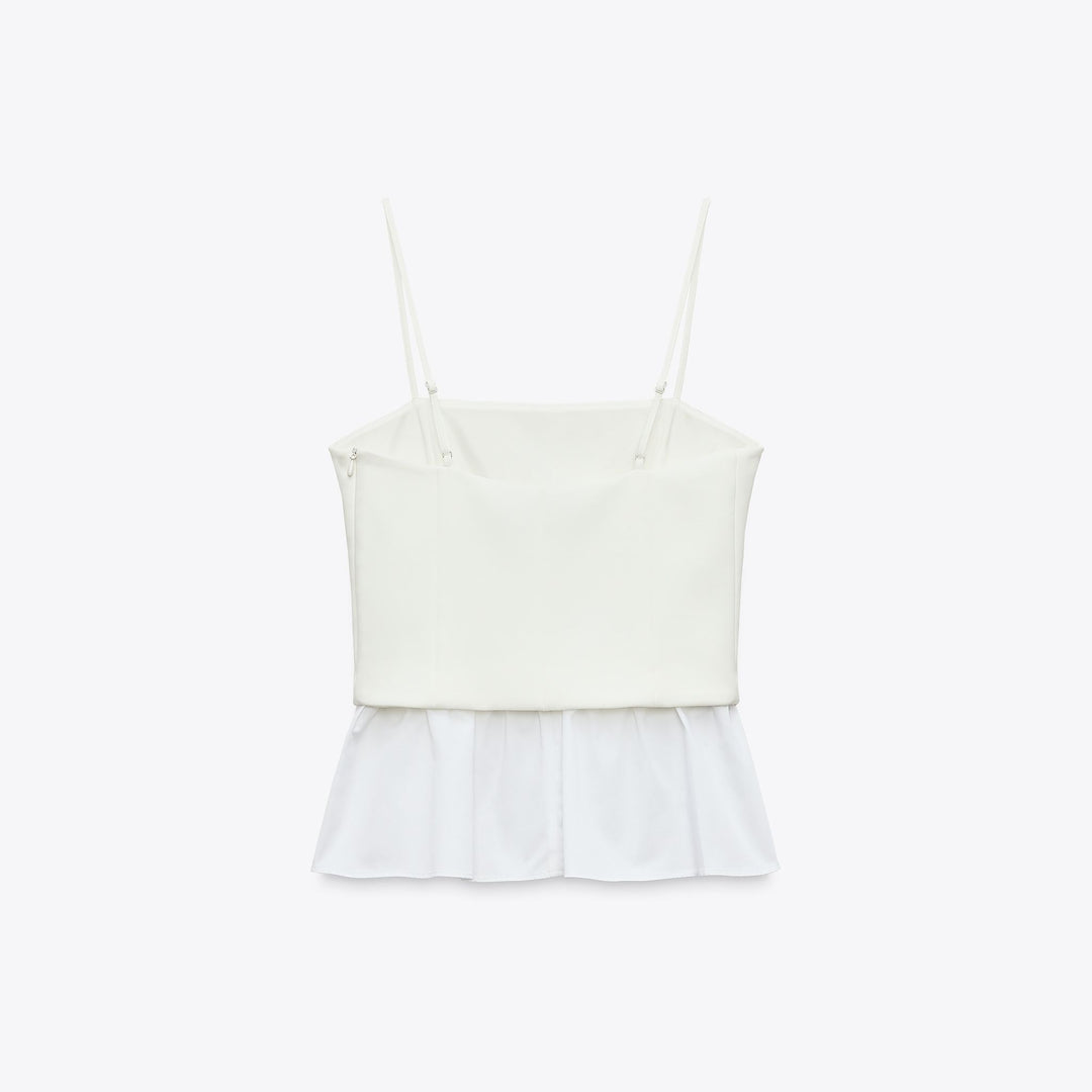 Moudda ZARA - Top Élastique Bretelles - Gabardine & Boutons - Tunisie 2