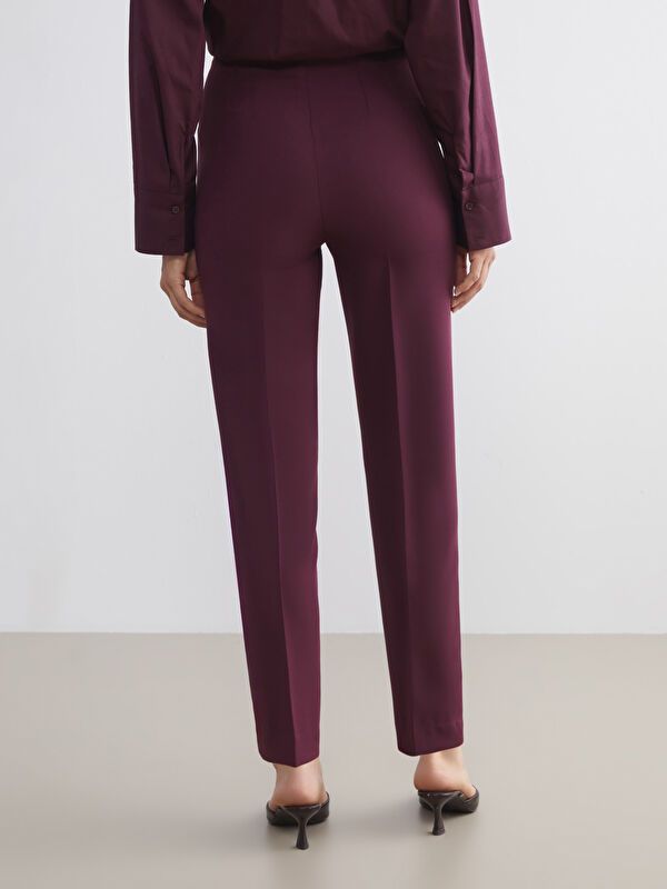 Moudda LC Waikiki - Pantalon tissé moyen Femme Bordeaux foncés - Tunisie 4