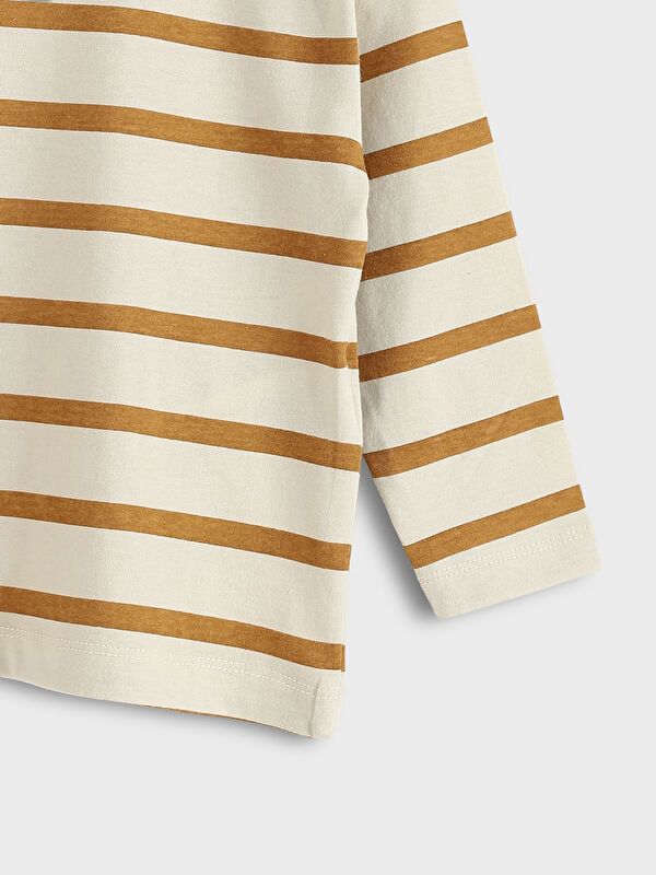 Moudda LC Waikiki - T-shirt en jersey manches longues Garçon Bande gris clair - Tunisie 3