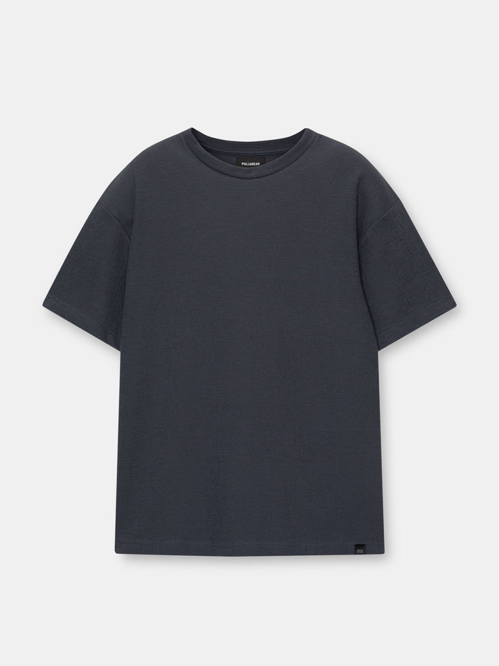 Moudda PULL & BEAR - T-Shirt Demi-Manches Structure Devore - Tunisie 1