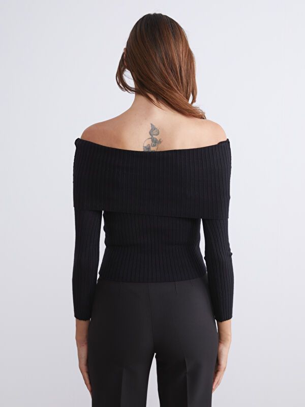 Moudda LC Waikiki - Pull tricot fin Femme Noir - Tunisie 4