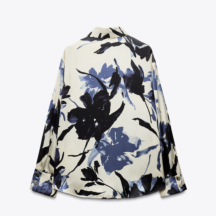 Moudda ZARA - Chemise Satin - Imprimé & Bouton Doré Caché - Tunisie 2