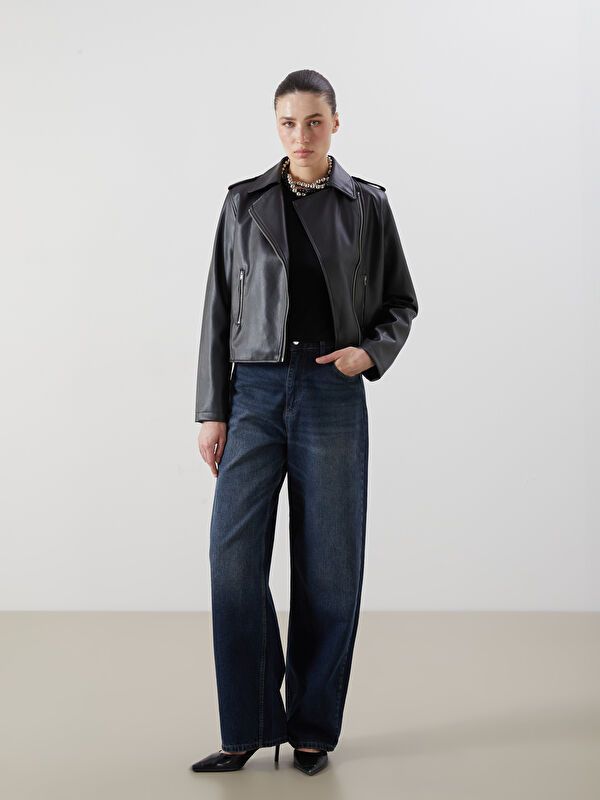 Moudda LC Waikiki - Manteau PU léger Femme Noir - Tunisie 2