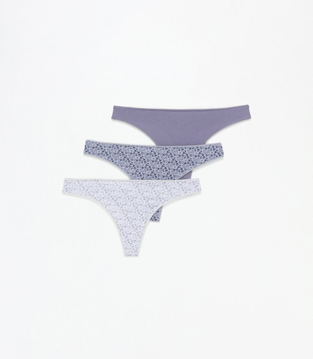 Moudda Lefties - Pack 3 Tangas - Imprimé Fleurs Profondes - Tunisie 2
