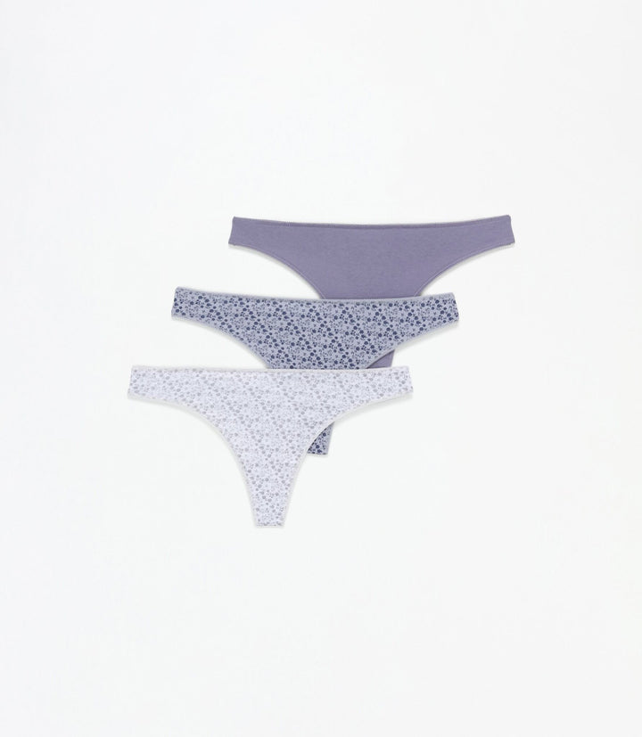 Moudda Lefties - Pack 3 Tangas - Imprimé Fleurs Profondes - Tunisie 2