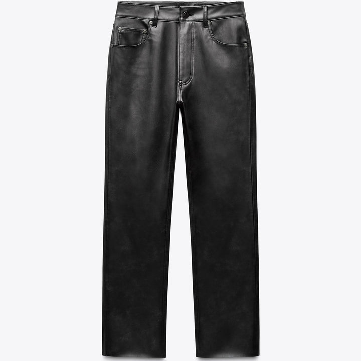 Moudda ZARA - Pantalon Bootcut - Taille Haute & Cropped PU - Tunisie 1