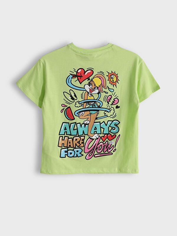 Moudda LC Waikiki - Body jersey manches courtes licence Fille Vert pastel - Tunisie 2