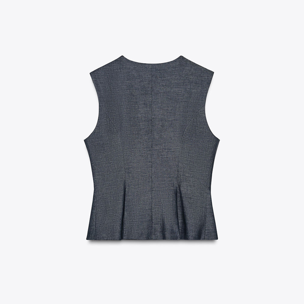 Moudda ZARA - Gilet - Boutons & Lin Indigo - Tunisie 2