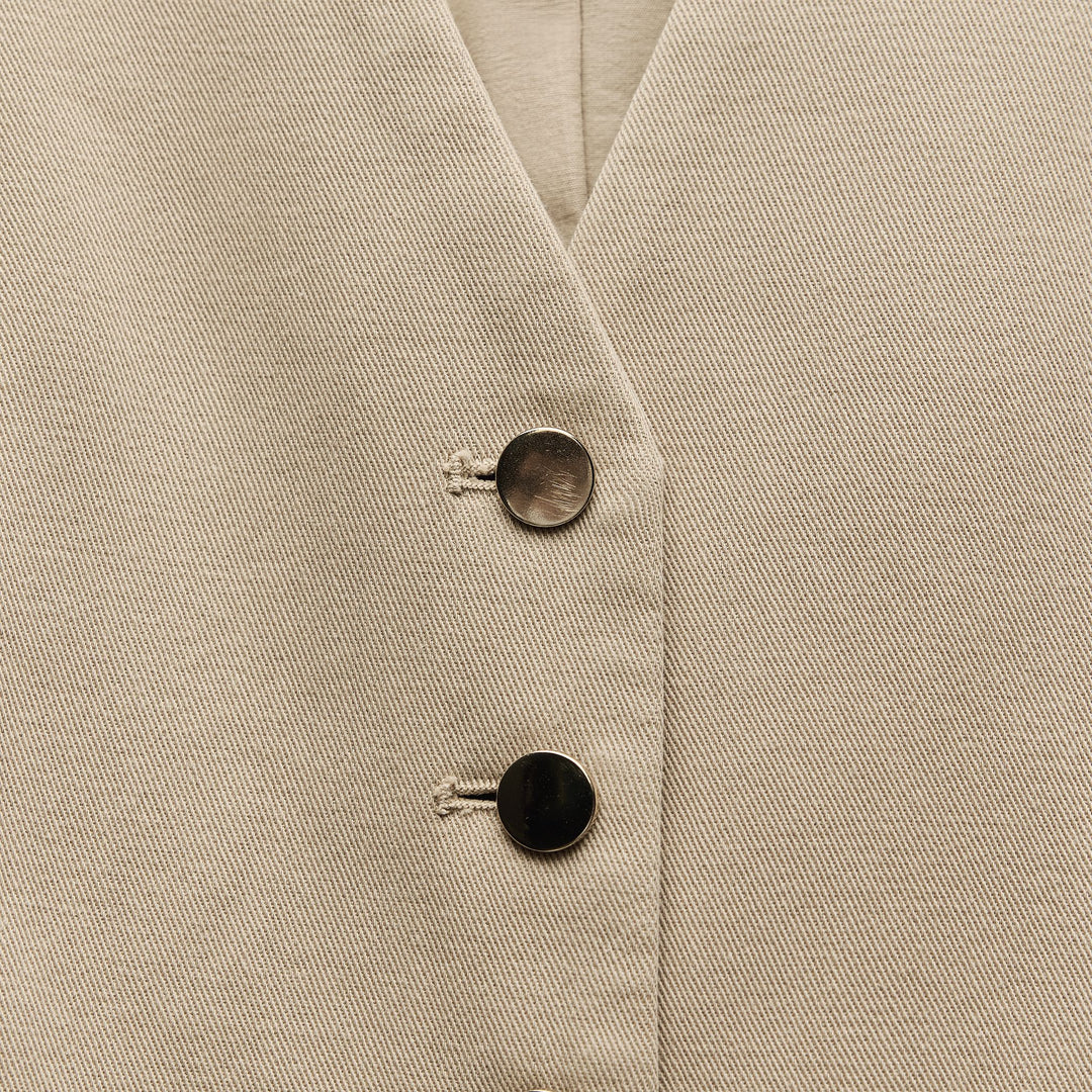 Moudda ZARA - Gilet en Sergé Bouton Doré - Tunisie 3