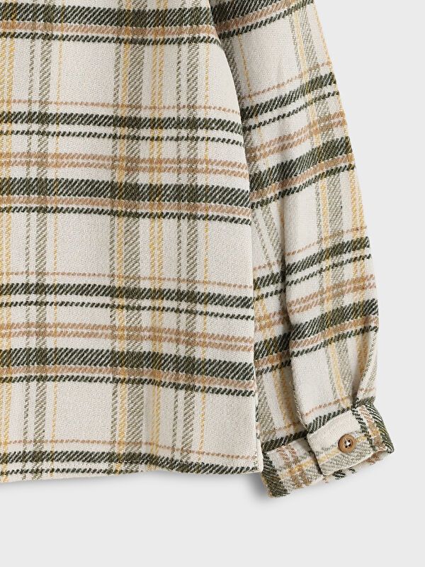 Moudda LC Waikiki - Chemise tissée manches longues Garçon À carreaux verts - Tunisie 3