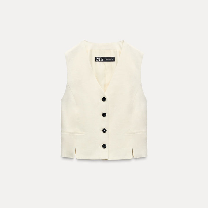 Moudda ZARA - Gilet tailleur lin (Ensemble) - Tunisie 2