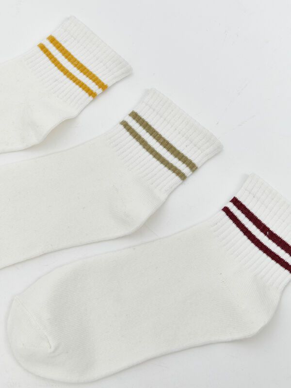 Moudda LC Waikiki - Chaussettes courtes Femme Ecru - Tunisie 2