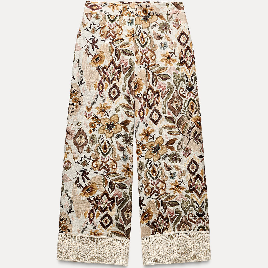 Moudda ZARA - Set pantalon imprimé frise guipure - Tunisie 1