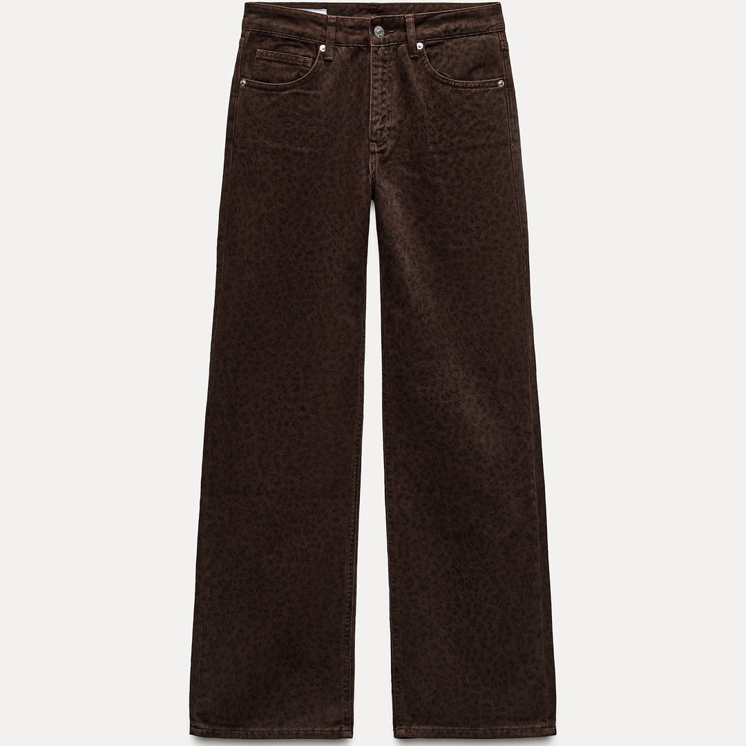 Moudda ZARA - Pantalon ample entrejambe baissé imprimé léopard - Tunisie 1