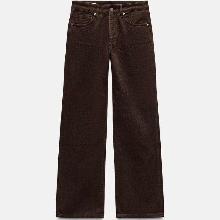 Moudda ZARA - Pantalon ample entrejambe baissé imprimé léopard - Tunisie 1