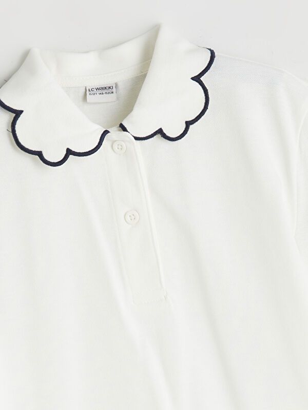 Moudda LC Waikiki - Body jersey manches courtes Fille Ecru - Tunisie 2