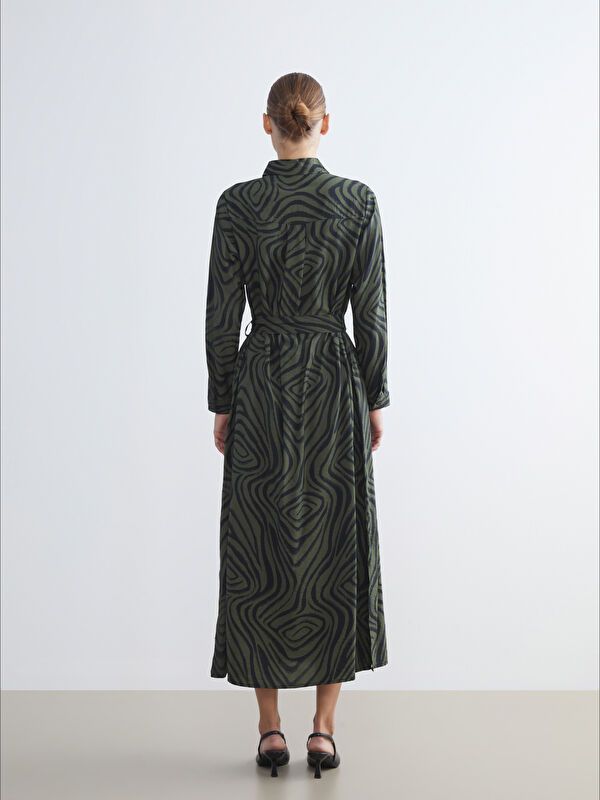 Moudda LC Waikiki - Robe tissée manches longues Femme Imprimé vert - Tunisie 4