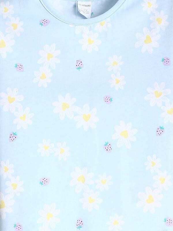 Moudda LC Waikiki - Body jersey manches courtes Fille Imprimé en blanc - Tunisie 3