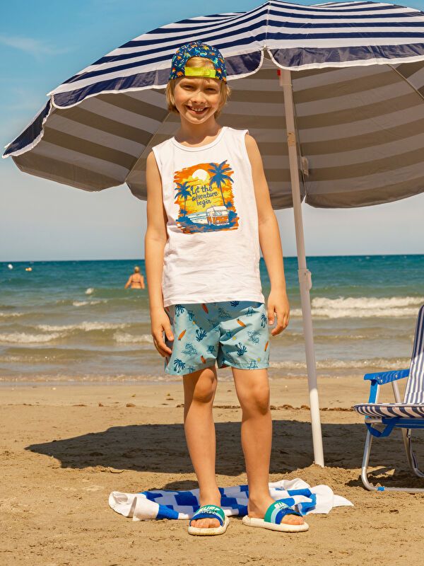Moudda LC Waikiki - Ensemble maillot de bain en tissu tissé pour Garçon - Tunisie 3