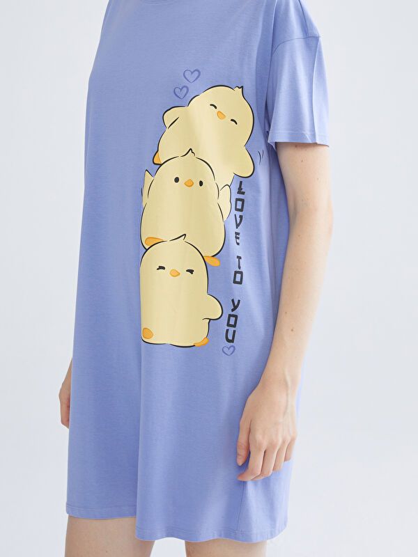 Moudda LC Waikiki - Chemise de nuit Femme Lilas foncé - Tunisie 3