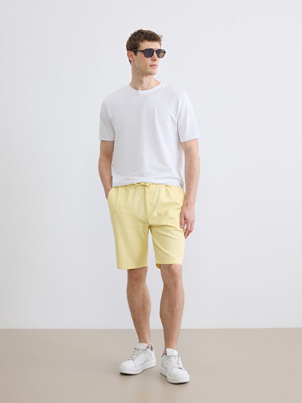 Moudda LC Waikiki - Bermuda en tissu pour Homme couleur Jaune - Tunisie 1
