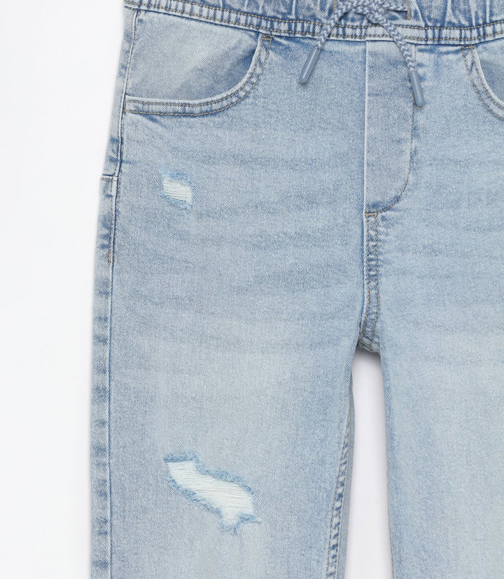 Moudda Lefties - Pantalon Jogger Denim Fantaisie - Effet Déchiré - Tunisie 4