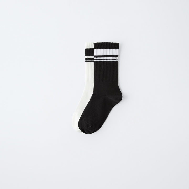 Moudda ZARA - Chaussettes Enfant - Rayures Noir & Blanc - Tunisie 1