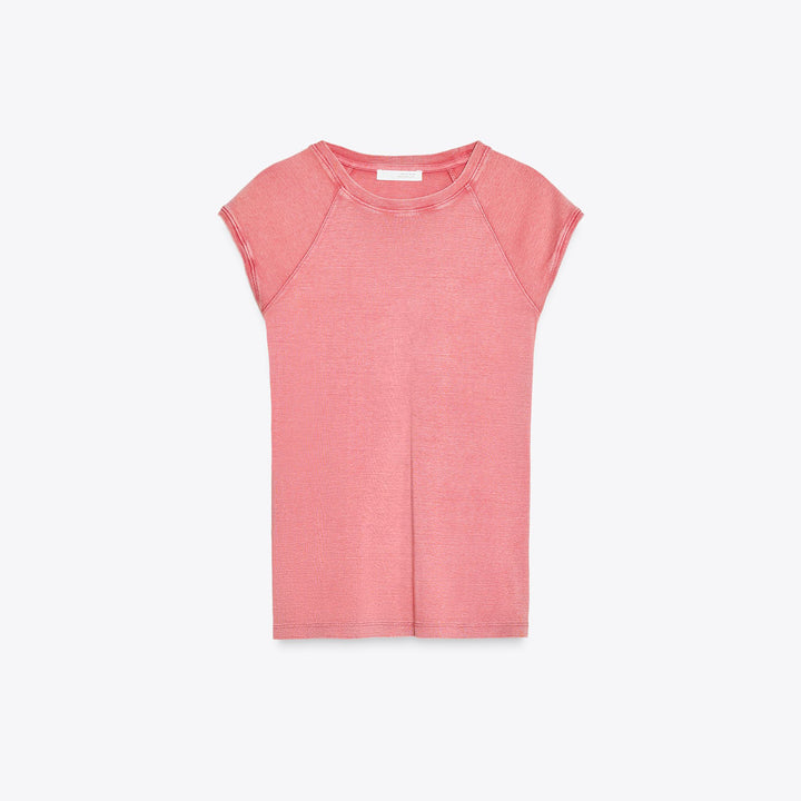 Moudda ZARA - T-Shirt Coton Lavé - Manches Raglan - Tunisie 1