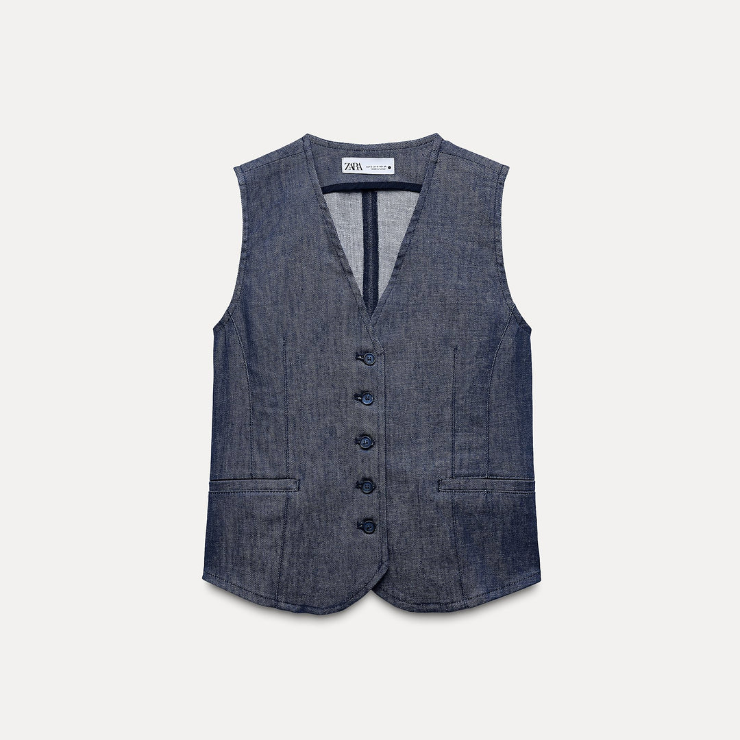Moudda ZARA - Set D.W. gilet jean minimal - Tunisie 1