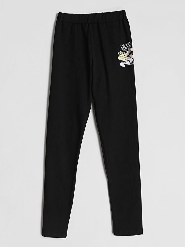 Moudda LC Waikiki - T-shirt en jersey stretch Fille Noir - Tunisie 1