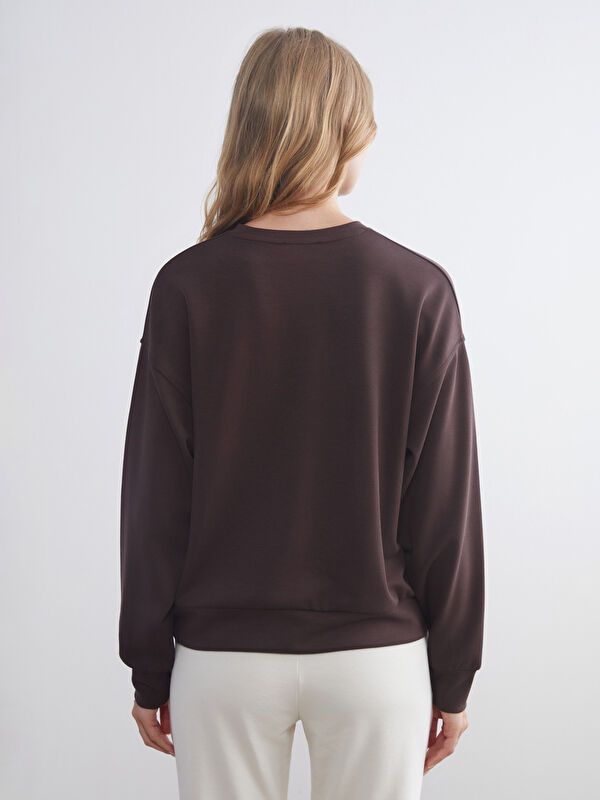 Moudda LC Waikiki - Sweatshirt en jersey Femme Brun - Tunisie 4