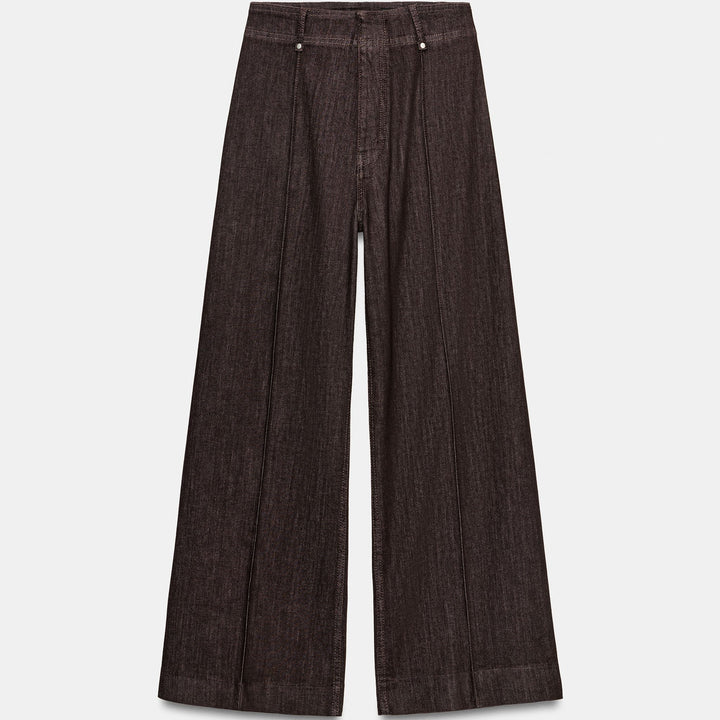 Moudda ZARA - Pantalon Wide Leg Tailleur - Marron - Tunisie 1