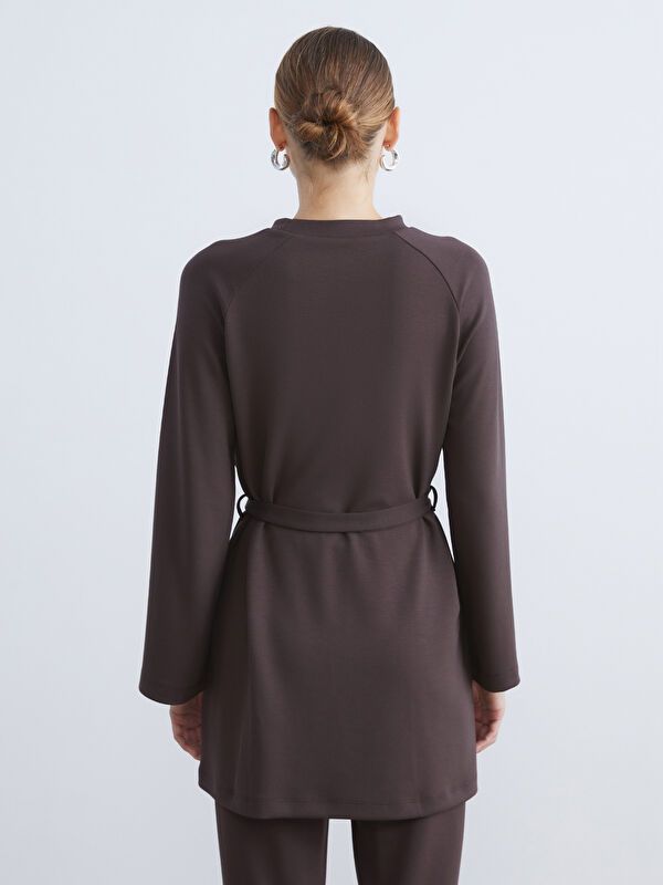 Moudda LC Waikiki - Tunique en jersey manches longues Femme Brun - Tunisie 4