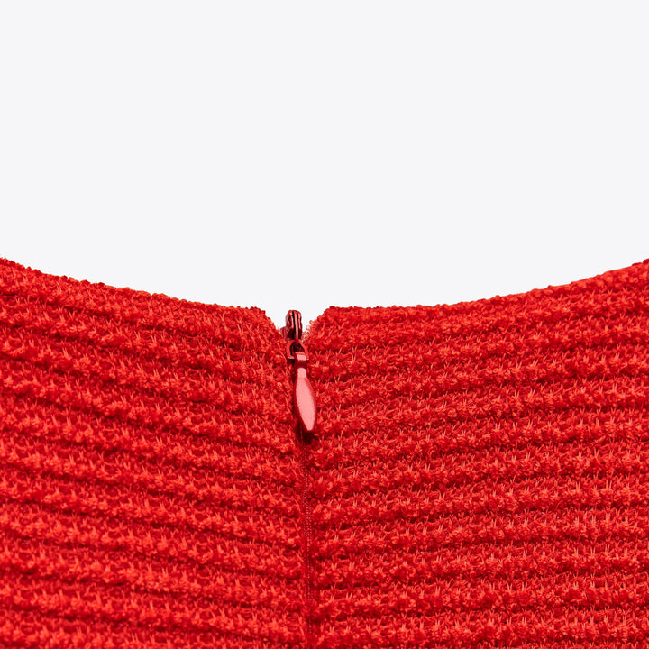 Moudda ZARA - Robe Mini - Structure & Bas Volume (Rouge) - Tunisie 4
