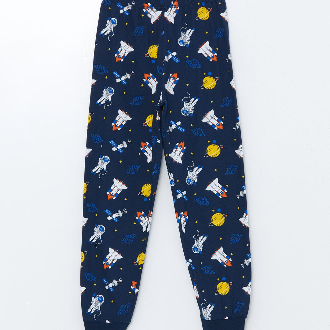 Moudda LC Waikiki - Pyjama en jersey manches longues Garçon Marine - Tunisie 4