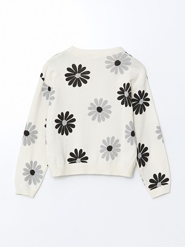 Moudda LC Waikiki - Cardigan en tricot Fille Imprimé écru - Tunisie 2