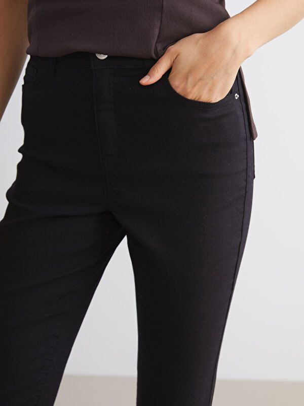 Moudda LC Waikiki - Pantalon tissé denim Femme Noir - Tunisie 3