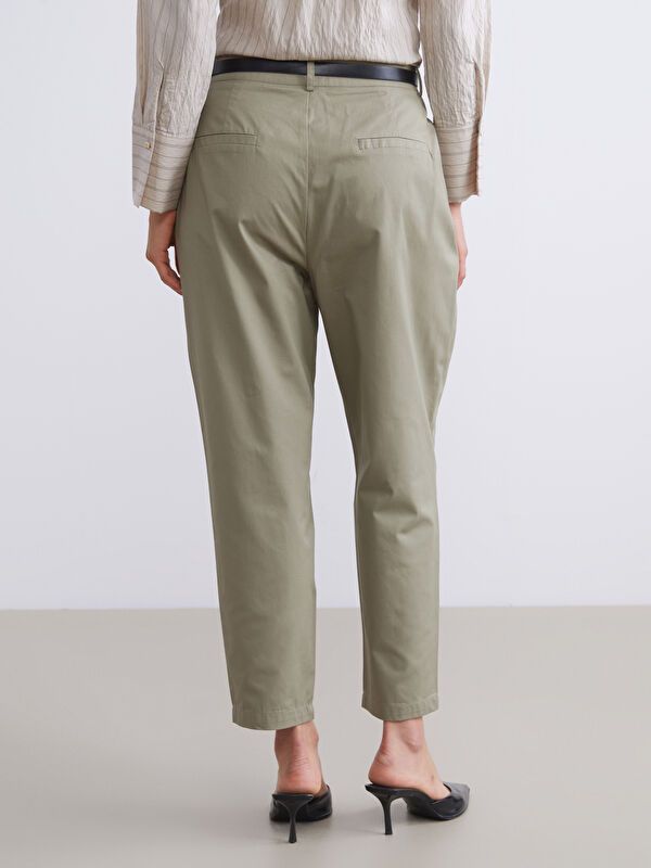 Moudda LC Waikiki - Pantalon tissé fin Femme Kaki - Tunisie 4